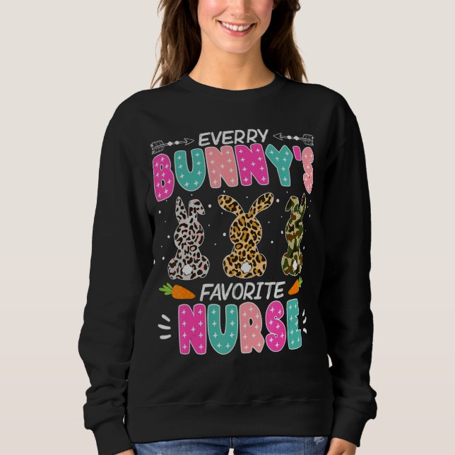 Sweatshirt Chaque lapin est une infirmière préférée de mignon (Devant)