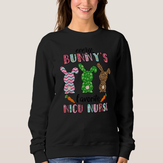 Sweatshirt Chaque lapin est une infirmière préférée Nicu chou (Devant)