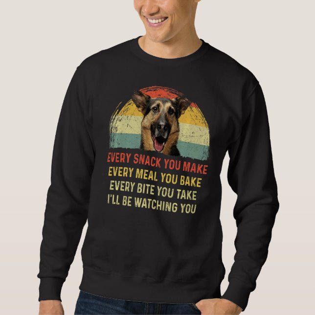 Sweatshirt Chaque Snack Vous Faites Allemand Berger Chien Mam (Devant)