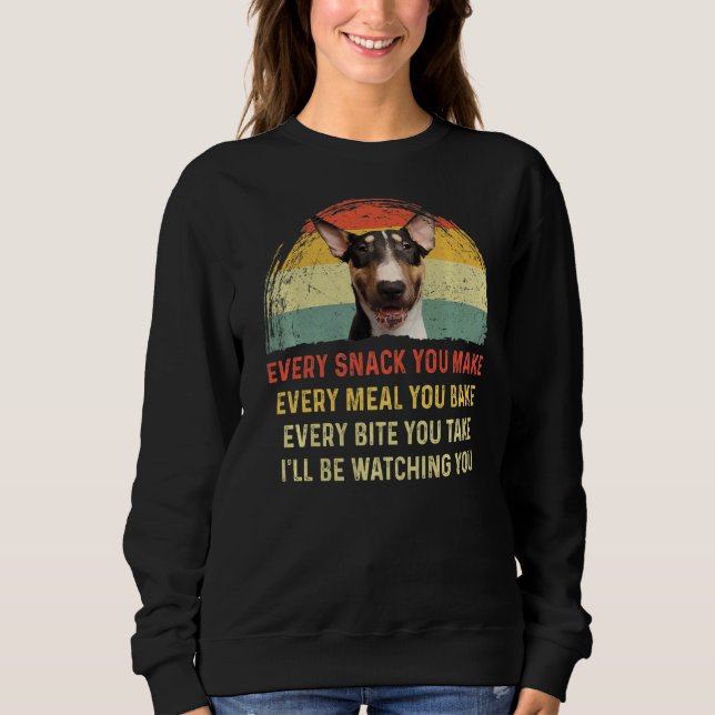 Sweatshirt Chaque Snack Vous Faites Anglais Bull Terrier Chie (Devant)