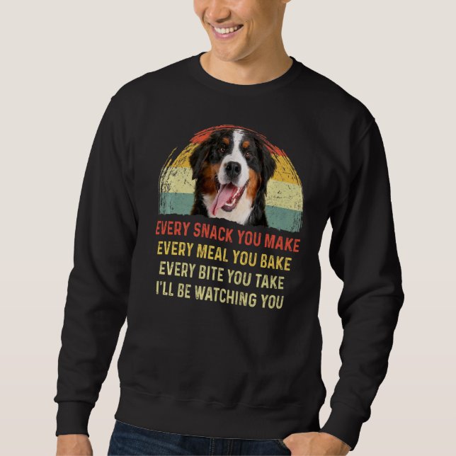 Sweatshirt Chaque Snack Vous Faites Bernese Mountain Dog Mama (Devant)