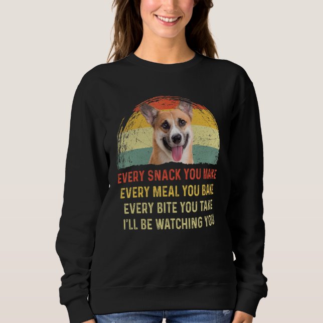 Sweatshirt Chaque Snack Vous Faites Pembroke Welsh Corgi Chie (Devant)