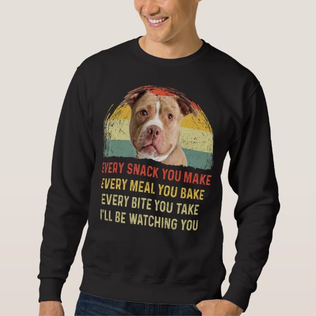 Sweatshirt Chaque Snack Vous Faites Pitbull Chien Maman Chien (Devant)