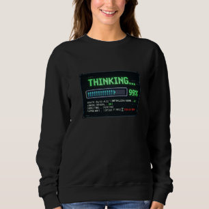 Sweatshirt Chargement à 99 % drôle ordinateur rétro D