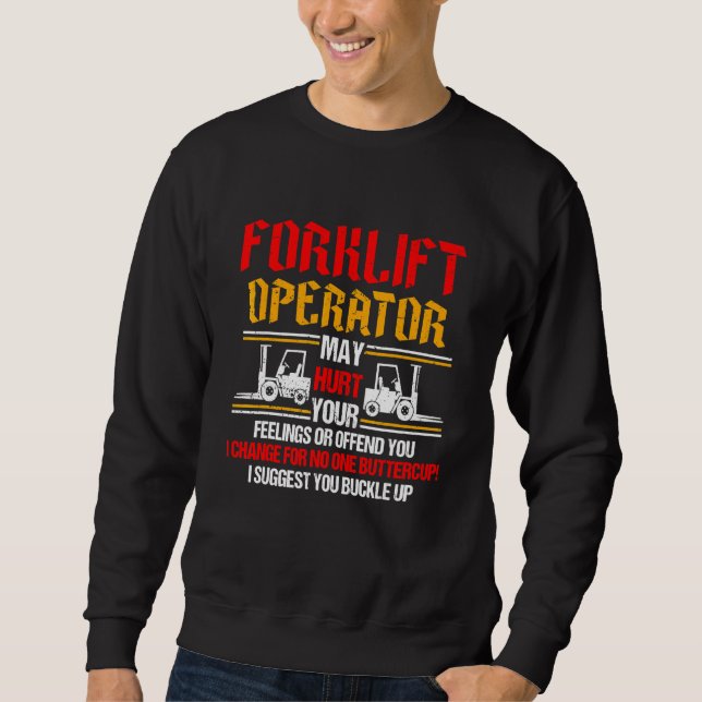 Sweatshirt Chargeur de chariot élévateur Logisticien Entrepôt (Devant)