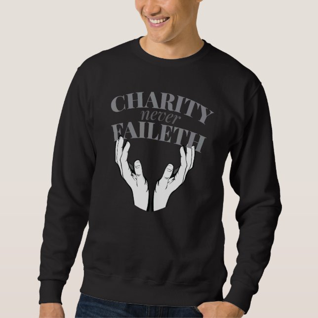 Sweatshirt Charité Jamais Foi - Secours Society Citations (Devant)