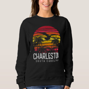 Sweatshirt Charleston Vintage Retro Beach Palm Tree Surf nata