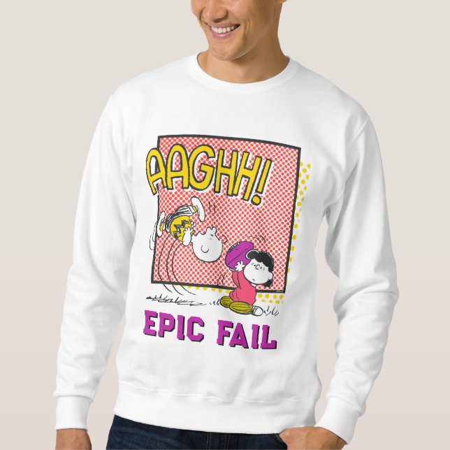 Sweatshirt Charlie Brown et Lucy Football Comic Graphic (Devant)