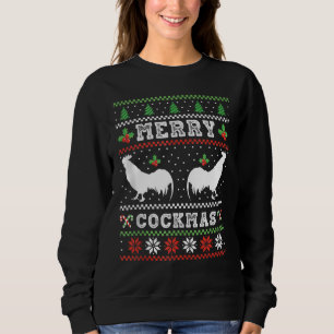 Sweatshirt Charmante élevage de poulets Joyeux Cockmas