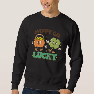 Sweatshirt Charme Rétro Groovy Saint Patrick Chanceux