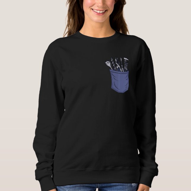 Sweatshirt Charpentier Poche Carpentier Bois Mécanique Ca (Devant)