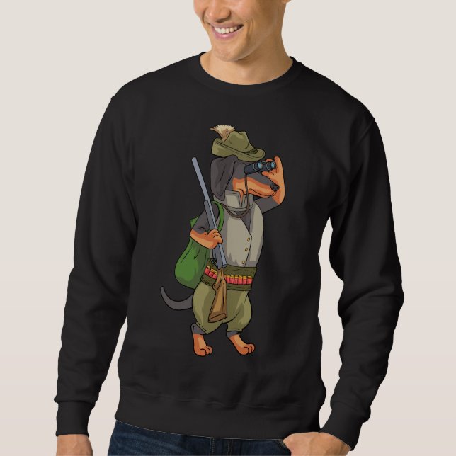Sweatshirt Chasse À Dachshund Pour Un Chasseur (Devant)