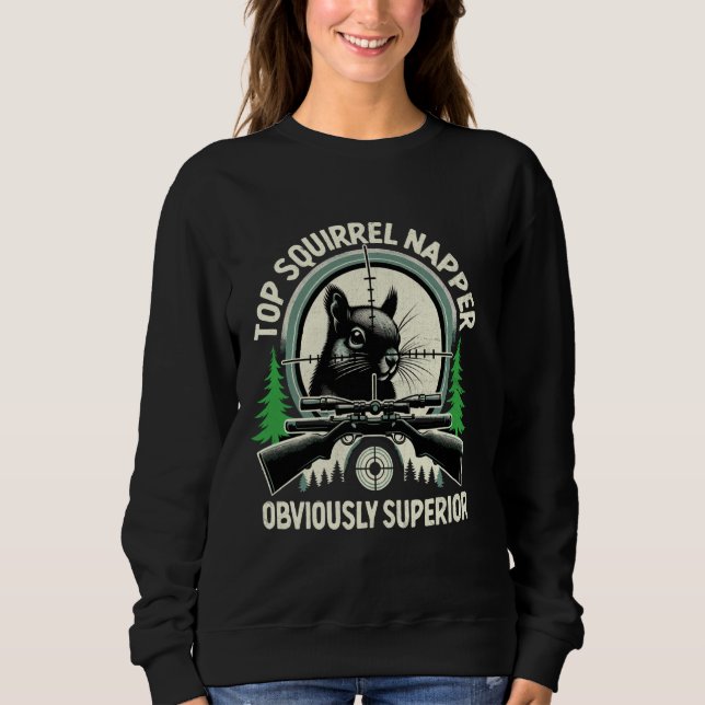 Sweatshirt Chasse à l'écureuil drôle Lov (Devant)