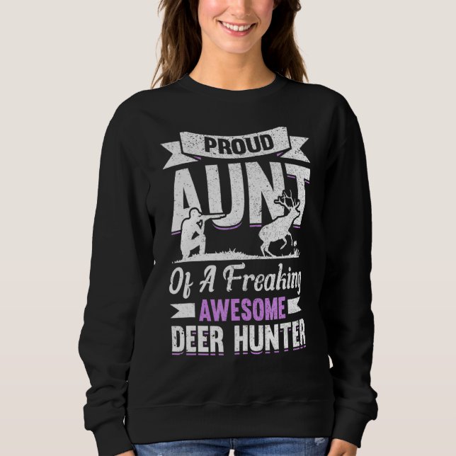 Sweatshirt Chasse au cerf Saison Chasse Tante Chasse (Devant)