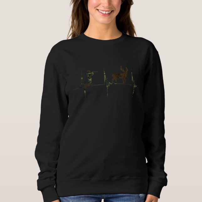 Sweatshirt Chasse au coeur du cerf pulse Camouflage (Devant)