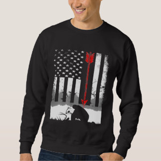 Sweatshirt Chasse Au Drapeau Américain Pour Chasseurs D'Arrow