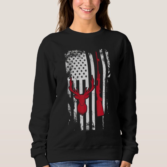 Sweatshirt Chasse aux cerfs Usa (Devant)