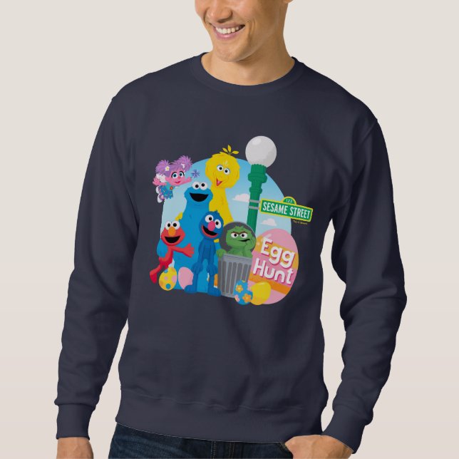 Sweatshirt Chasse aux oeufs de Pâques de la rue Sésame (Devant)