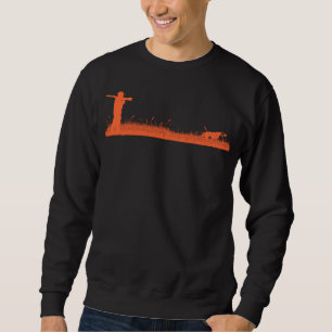 Sweatshirt Chasse avec Chiens Orange Pointing Chien et Chasse