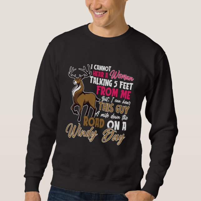 Sweatshirt Chasse Drôle Cerf (Devant)