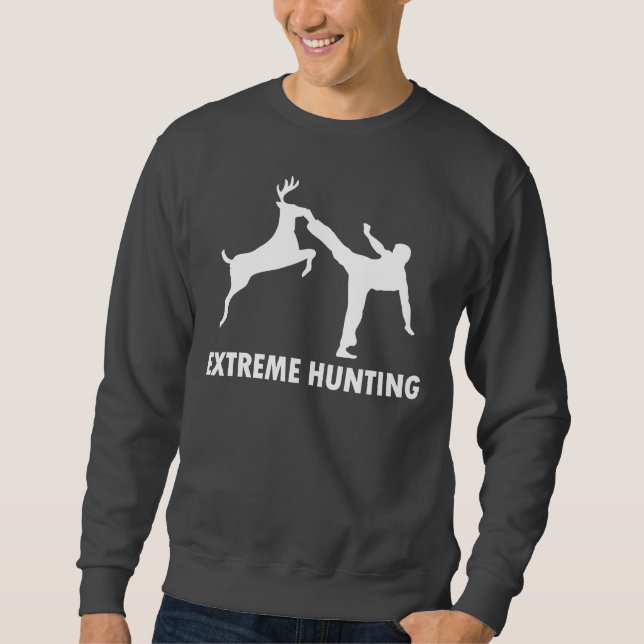 Sweatshirt Chasse extrême Deer Karate Kick (Devant)