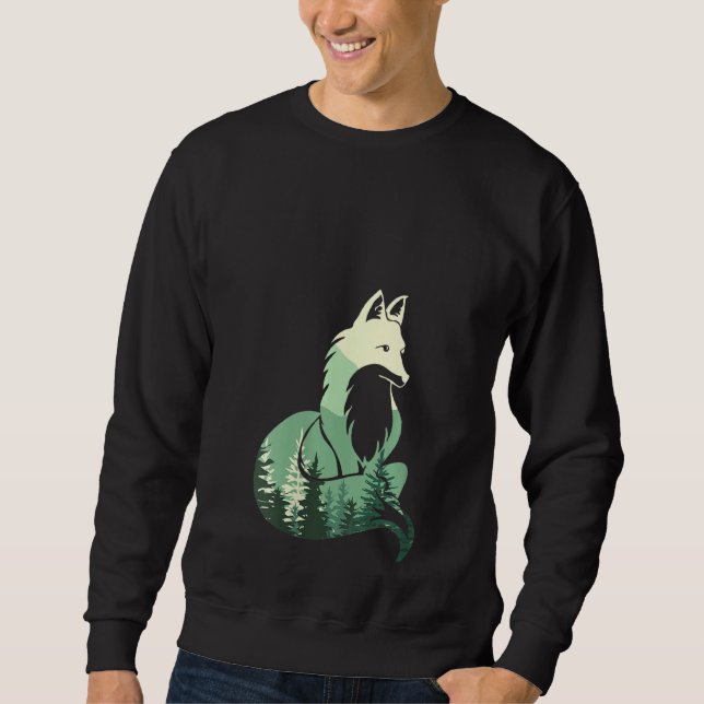 Sweatshirt Chasse Fox Femme Chasse Chasse Animal Silhouette C (Devant)