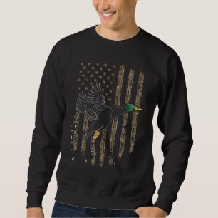 Sweatshirt Chasseur de canard Drapeau américain Chasse de sau