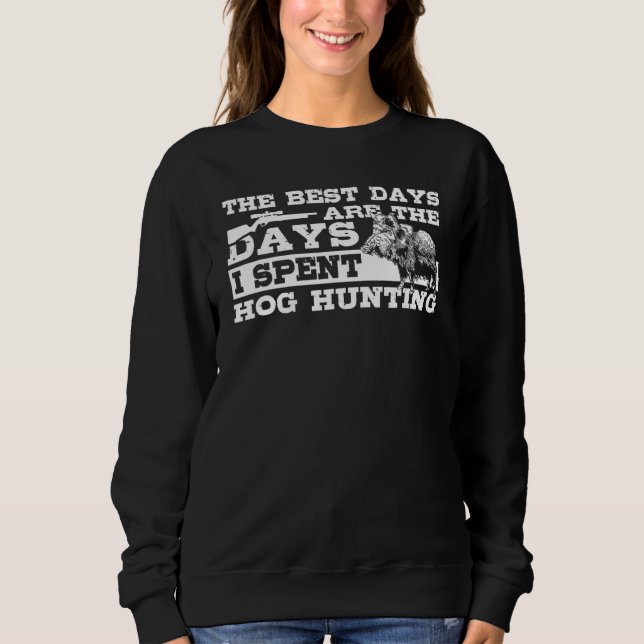 Sweatshirt Chasseur de cochon sauvage Chasseur de cochon anim (Devant)