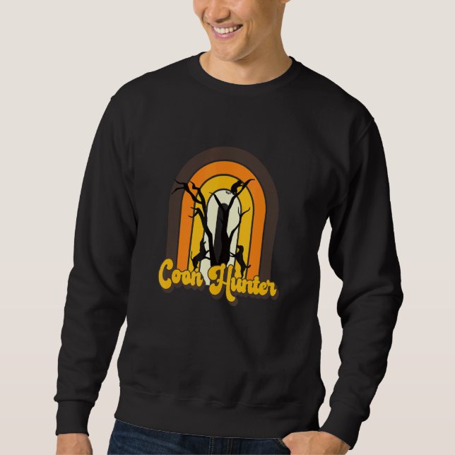 Sweatshirt Chasseur de coons Retro Regardez Chiens Coonhound  (Devant)