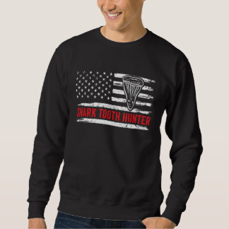 Sweatshirt Chasseur de dents de requin fossile patriotique dr