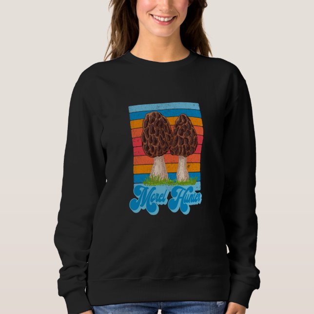 Sweatshirt Chasseur de morilles plaisir chasse aux champignon (Devant)