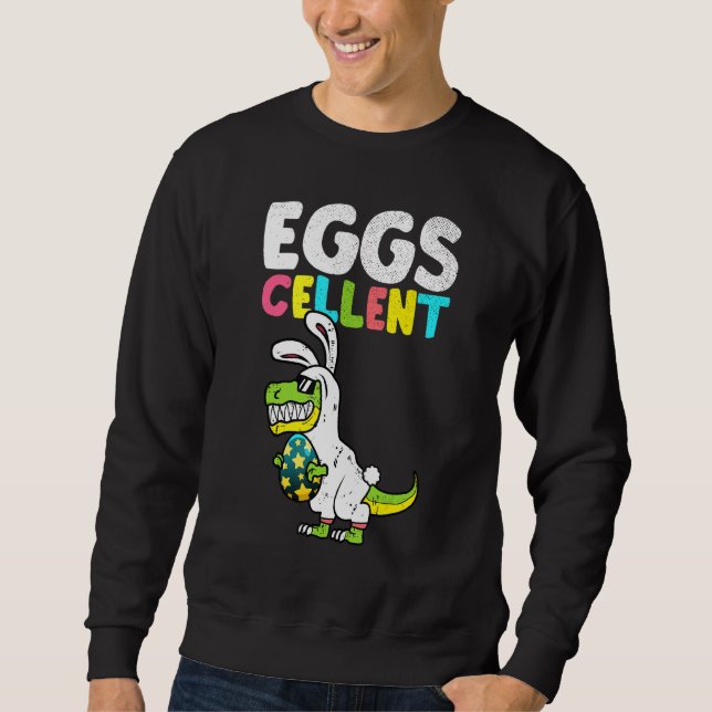 Sweatshirt Chasseur d'oeufs de Cellule Jour de Pâques Bunny D (Devant)