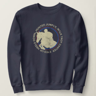Sweatshirt Chasseur vintage Jumper Anglais Cheval Rider Sayer