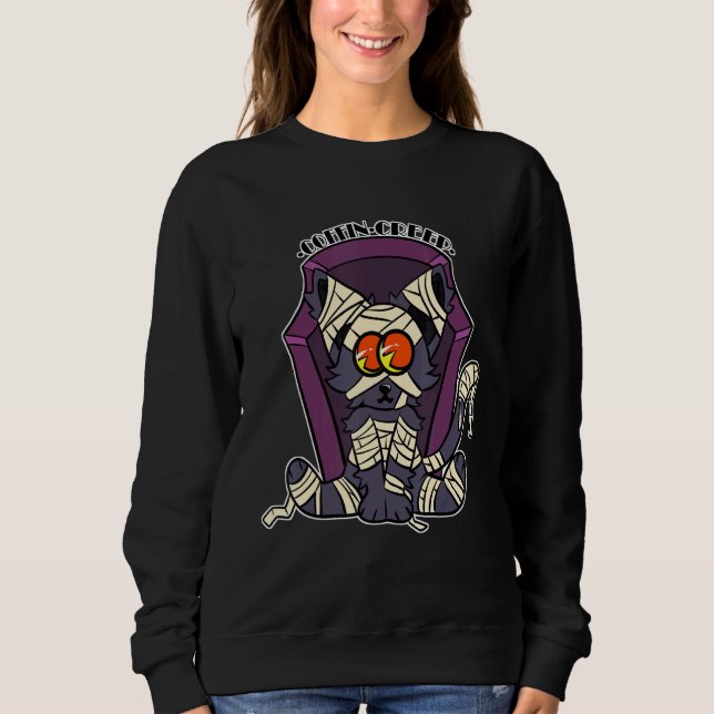 Sweatshirt Chat à café déplaisant (Devant)