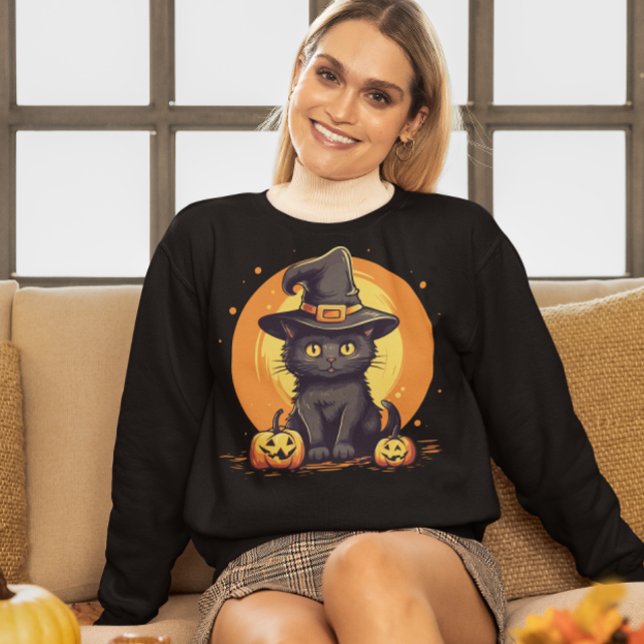 Sweatshirt Chat à chaton pour Halloween (Créateur téléchargé)