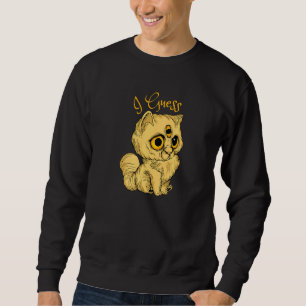 Sweatshirt Chat à trois yeux Je suppose Meh Costume d'Hallowe
