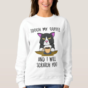 Sweatshirt Chat agacé Cute Kitty Scratch You Café