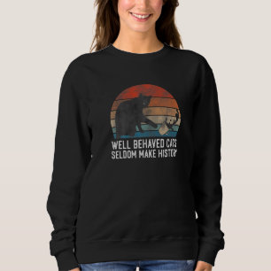 Sweatshirt Chat amusant bien comporté Chats mignonette Chat