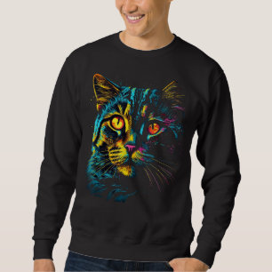 Sweatshirt Chat animal animal animal coloré art chat
