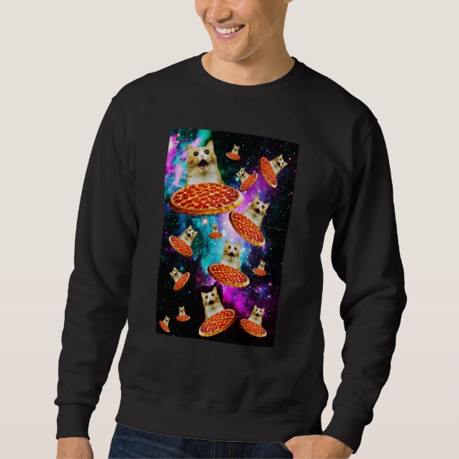 Sweatshirt Chat astronaute de la pizza spatiale Kitten Sarcas (Devant)