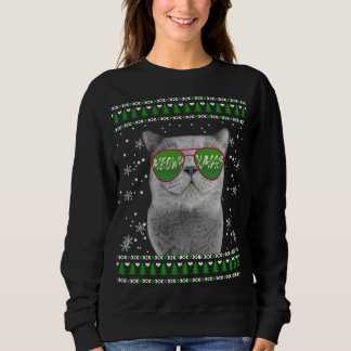 Sweatshirt Chat avec lunettes de soleil Meowo laide pull de N