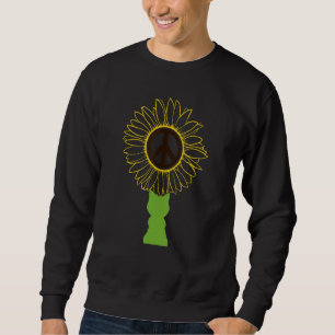 Sweatshirt Chat Avec Tournesol Panneau De Paix Chats Chatons 