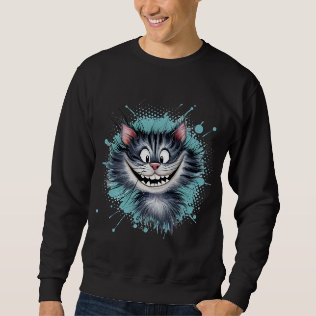 Sweatshirt Chat avec un sourire. (Devant)