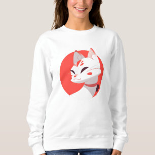 Sweatshirt Chat blanc mignon
