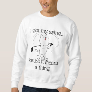 Sweatshirt Chat Born to Golf (couleurs claires)