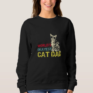 Sweatshirt Chat Brown Vert Eaux Chats 1