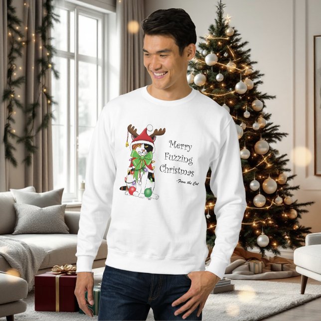 Sweatshirt Chat Calico de Noël amusant (Créateur téléchargé)