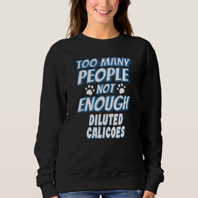 Sweatshirt Chat Calico Dilué Dit Introvert (Devant)