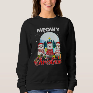 Sweatshirt Chat Chapeau de Noël Meowy Catmas Santa Xmas Enfan
