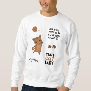 Sweatshirt Chat Chats Noirs Sticker Set Sayings Paws